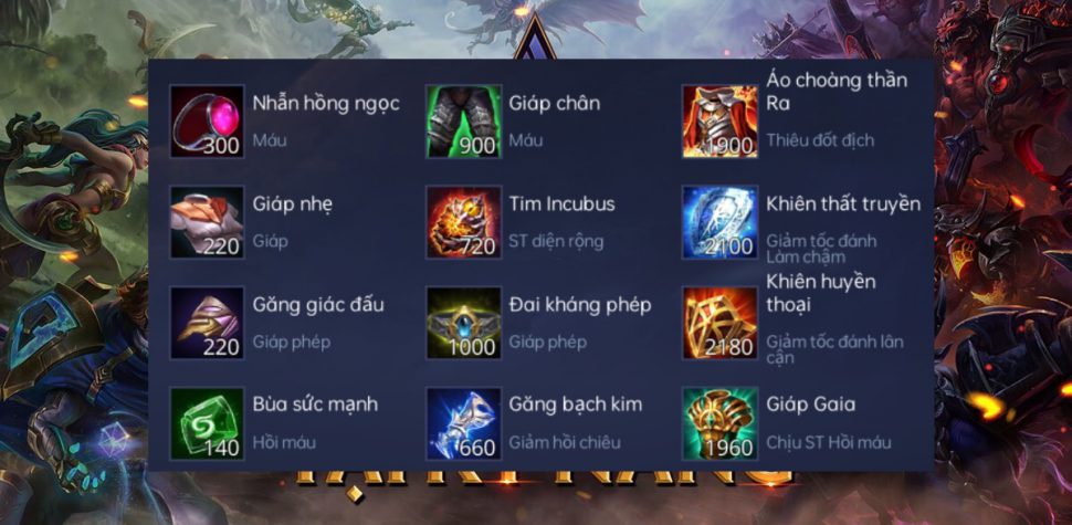 Tổng hợp các trang bị Liên quân mobile mới nhất P.2 5 Tổng hợp các trang bị trong Garena Liên quân mobile P2