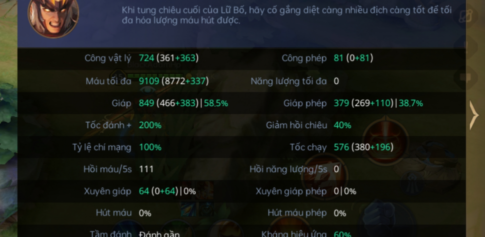 Giới hạn tối đa của các chỉ số trong Liên quân mobile 1 Giới hạn tối đa các chỉ số Liên quân mobile