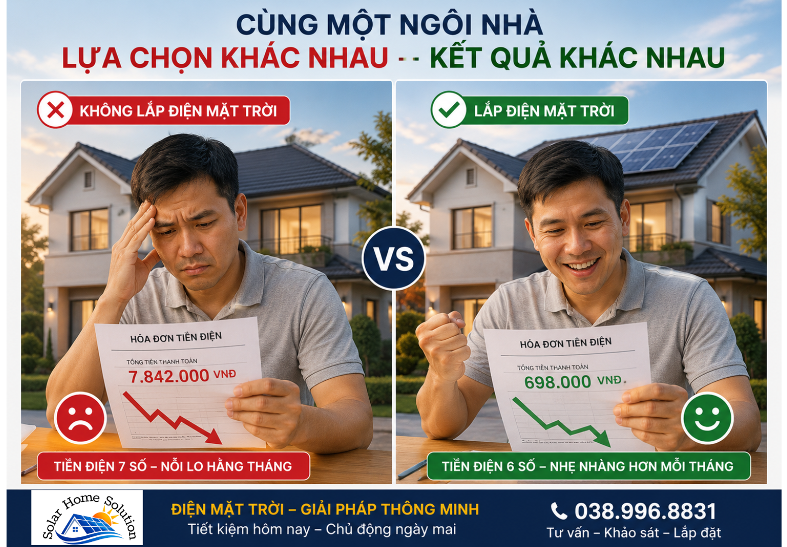 Các gói lắp đặt điện năng lượng mặt trời cho gia đình, cửa hàng và hộ kinh doanh 2 Lợi ích của lắp đặt điện năng lượng Mặt Trời.